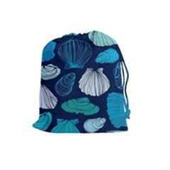 Mega Menu Seashells Drawstring Pouches (large) 