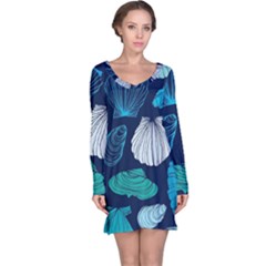 Mega Menu Seashells Long Sleeve Nightdress