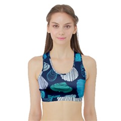 Mega Menu Seashells Sports Bra With Border