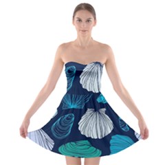 Mega Menu Seashells Strapless Bra Top Dress