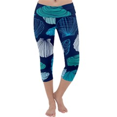 Mega Menu Seashells Capri Yoga Leggings