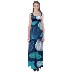 Mega Menu Seashells Empire Waist Maxi Dress