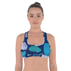 Mega Menu Seashells Cross Back Sports Bra