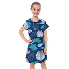 Mega Menu Seashells Kids  Drop Waist Dress