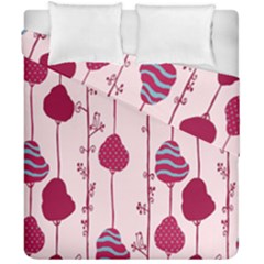 Original Tree Bird Leaf Flower Floral Pink Wave Chevron Blue Polka Dots Duvet Cover Double Side (california King Size)