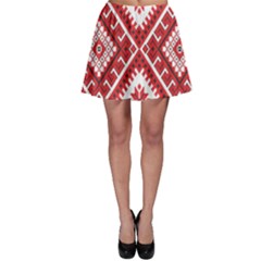 Model Traditional Draperie Line Red White Triangle Skater Skirt by Mariart