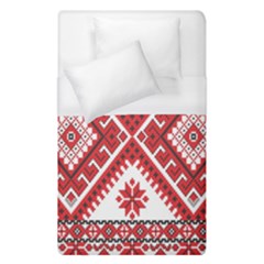 Model Traditional Draperie Line Red White Triangle Duvet Cover (single Size) by Mariart