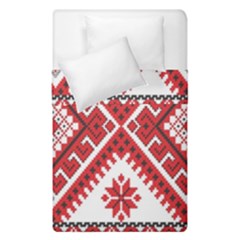 Model Traditional Draperie Line Red White Triangle Duvet Cover Double Side (single Size)