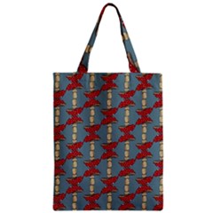 Mushroom Madness Red Grey Polka Dots Zipper Classic Tote Bag by Mariart