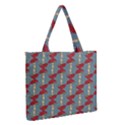 Mushroom Madness Red Grey Polka Dots Zipper Medium Tote Bag View2