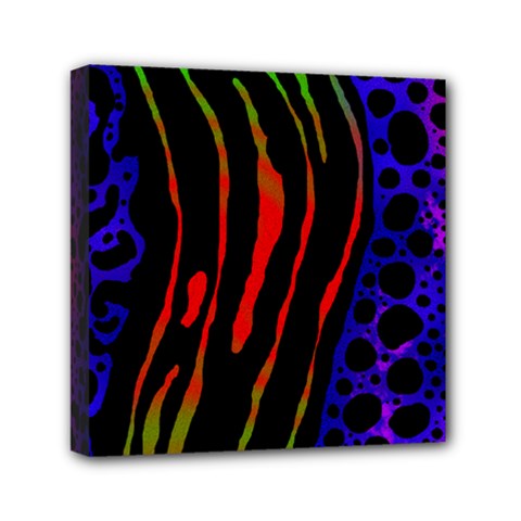 Frog Spectrum Polka Line Wave Rainbow Mini Canvas 6  X 6  by Mariart