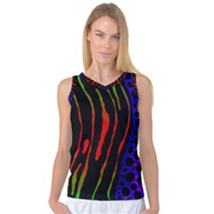 Frog Spectrum Polka Line Wave Rainbow Women s Basketball Tank Top by Mariart