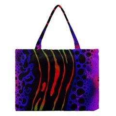 Frog Spectrum Polka Line Wave Rainbow Medium Tote Bag by Mariart