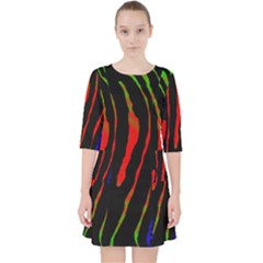 Frog Spectrum Polka Line Wave Rainbow Pocket Dress by Mariart