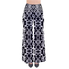 Psychedelic Pattern Flower Black Pants