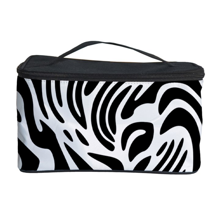 Psychedelic Zebra Black White Line Cosmetic Storage Case