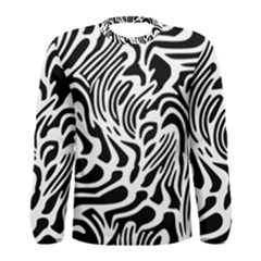 Psychedelic Zebra Black White Line Men s Long Sleeve Tee by Mariart