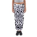 Psychedelic Zebra Black White Line Women s Jogger Sweatpants View1