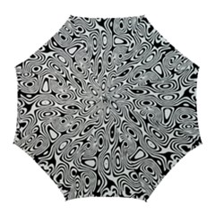 Psychedelic Zebra Black White Golf Umbrellas