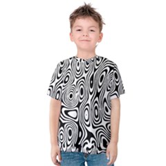 Psychedelic Zebra Black White Kids  Cotton Tee