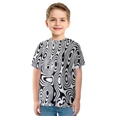 Psychedelic Zebra Black White Kids  Sport Mesh Tee