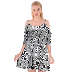 Psychedelic Zebra Black White Cutout Spaghetti Strap Chiffon Dress by Mariart