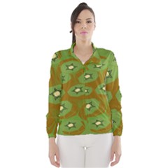 Relativity Pattern Moon Star Polka Dots Green Space Wind Breaker (women)