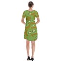 Relativity Pattern Moon Star Polka Dots Green Space Short Sleeve V-neck Flare Dress View2