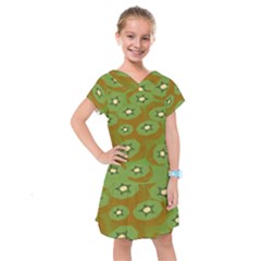 Relativity Pattern Moon Star Polka Dots Green Space Kids  Drop Waist Dress by Mariart