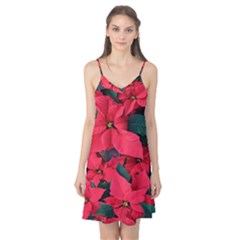 Red Poinsettia Flower Camis Nightgown by Mariart