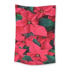 Red Poinsettia Flower Small Tapestry by Mariart