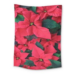 Red Poinsettia Flower Medium Tapestry by Mariart