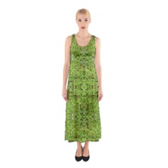 Digital Nature Collage Pattern Sleeveless Maxi Dress by dflcprints