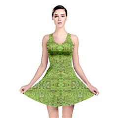 Digital Nature Collage Pattern Reversible Skater Dress by dflcprints