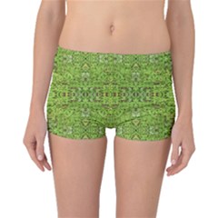 Digital Nature Collage Pattern Boyleg Bikini Bottoms by dflcprints