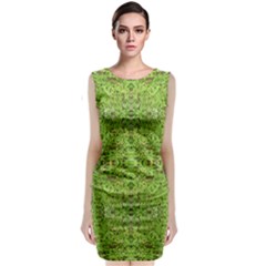 Digital Nature Collage Pattern Classic Sleeveless Midi Dress by dflcprints