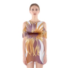 Sea Anemone Shoulder Cutout One Piece