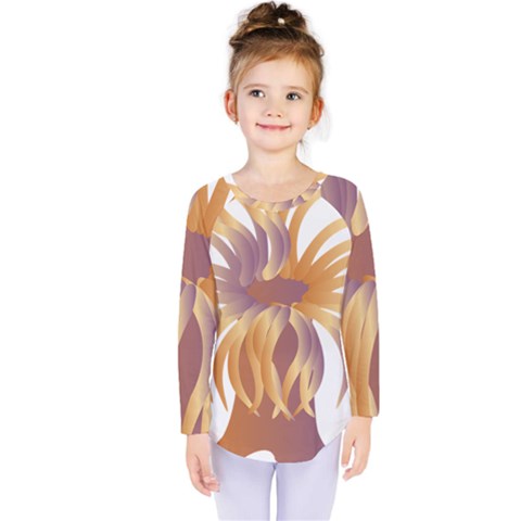 Sea Anemone Kids  Long Sleeve Tee by Mariart