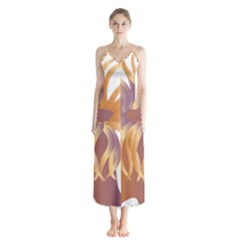 Sea Anemone Button Up Chiffon Maxi Dress