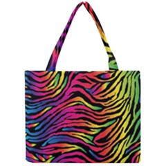 Rainbow Zebra Mini Tote Bag by Mariart