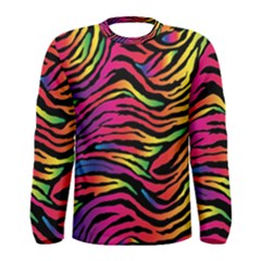 Rainbow Zebra Men s Long Sleeve Tee