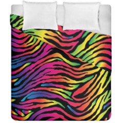 Rainbow Zebra Duvet Cover Double Side (california King Size)