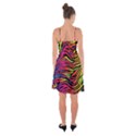 Rainbow Zebra Ruffle Detail Chiffon Dress View2