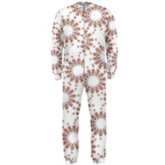 Pattern Flower Floral Star Circle Love Valentine Heart Pink Red Folk Onepiece Jumpsuit (men)  by Mariart