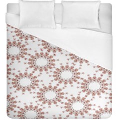 Pattern Flower Floral Star Circle Love Valentine Heart Pink Red Folk Duvet Cover (king Size)