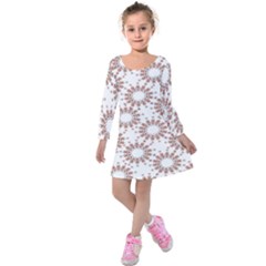 Pattern Flower Floral Star Circle Love Valentine Heart Pink Red Folk Kids  Long Sleeve Velvet Dress by Mariart