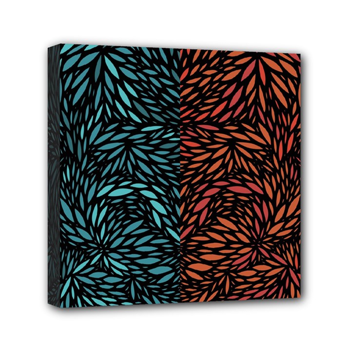 Square Pheonix Blue Orange Red Mini Canvas 6  x 6 