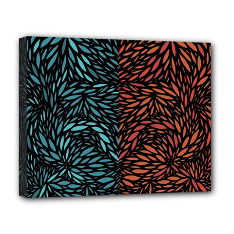 Square Pheonix Blue Orange Red Deluxe Canvas 20  X 16  