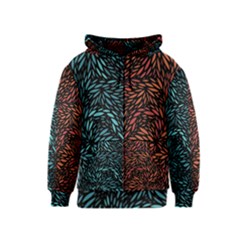 Square Pheonix Blue Orange Red Kids  Zipper Hoodie