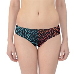 Square Pheonix Blue Orange Red Hipster Bikini Bottoms by Mariart